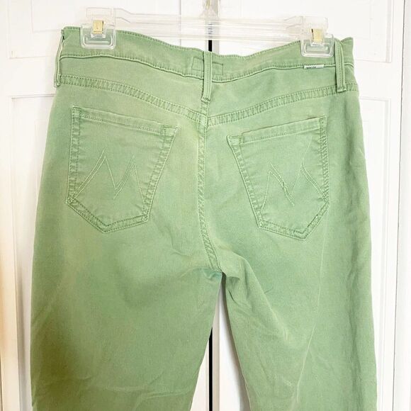 MOTHER The Dropout A walk in the park Poison Ivy Green Jeans Pants Women’s Sz 24 - Picture 9 of 12